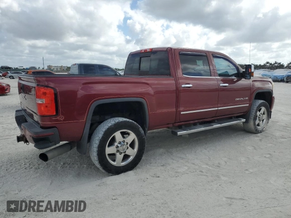 2015 GMC Sierra 2500HD Denali z VIN 1GT120E88FF102231, wystawiony jako Copart lot #54654565 z przebiegiem 305 654 mil mil oraz Czysty tytuł • Clean title. Historia ofert i sprzedaży dostępna na DreamBid. Obrazek 3.