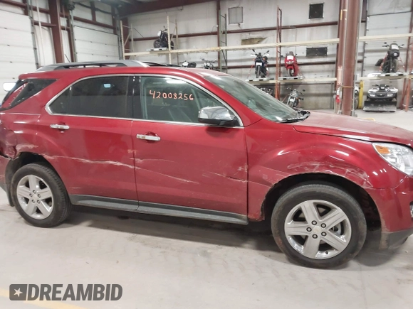 2014 Chevrolet Equinox LTZ with VIN 2GNALDEK2E6367257, listed as a IAAI auction lot 42008256 with 87,524 mi miles and . Bid and sale history available at DreamBid. Image 13.