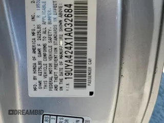 2001 Acura CL z VIN 19UYA424X1A032684, wystawiony jako Copart lot #47133435 z przebiegiem 168 582 mil mil oraz Szkoda całkowita • Salvage title. Historia ofert i sprzedaży dostępna na DreamBid. Obrazek 12.