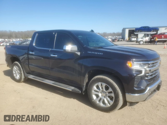 2023 Chevrolet Silverado 1500 LTZ with VIN 2GCUDGED5P1123754, listed as a Copart auction lot 42616625 with 33,433 mi miles and Salvage Title. Bid and sale history available at carsss.com. Image 4.