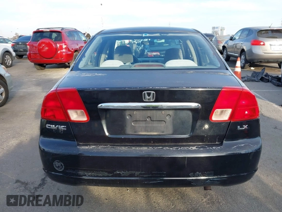 2001 Honda Civic LX with VIN 2HGES16501H619916, listed as a IAAI auction lot 41599951 with 230,395 mi miles. Bid and sale history available at carsss.com. Image 16.