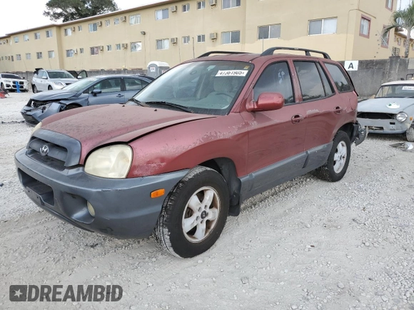 2005 Hyundai Santa Fe GLS with VIN KM8SC13D65U949875, listed as a Copart auction lot 47361905 with 122,658 mi miles and Salvage Title. Bid and sale history available at carsss.com. Image 1.