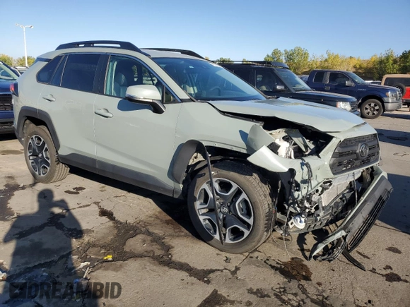 2019 Toyota RAV4 Adventure with VIN 2T3J1RFV3KC008618, listed as a Copart auction lot 74594424 with 41,722 mi miles and Salvage title. Bid and sale history available at DreamBid. Image 4.