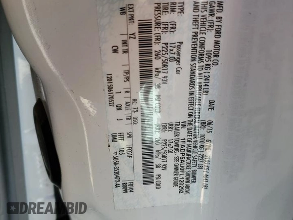 2015 Ford C-Max SE z VIN 1FADP5AU0FL120292, wystawiony jako Copart lot #58047605 z przebiegiem 43 824 mil mil oraz Szkoda całkowita • Salvage title. Historia ofert i sprzedaży dostępna na DreamBid. Obrazek 12.