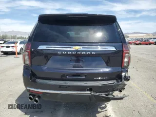 2023 Chevrolet Suburban Premier with VIN 1GNSCFKD3PR476310, listed as a Copart auction lot 53097665 with 38,392 mi miles and Salvage title. Bid and sale history available at DreamBid. Image 6.