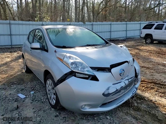 2015 Nissan LEAF S with VIN 1N4AZ0CP9FC314035, listed as a Copart auction lot 48599625 with 95,729 mi miles and Salvage Title. Bid and sale history available at carsss.com. Image 10.