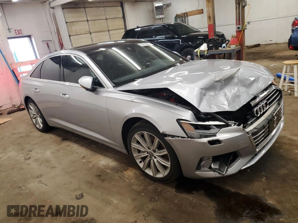 2019 Audi A6 Premium with VIN WAUD8AF29KN128023, listed as a Copart auction lot 53228935 with 53,577 mi miles and Salvage title. Bid and sale history available at DreamBid. Image 4.