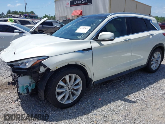 2019 Infiniti QX50 Essential with VIN 3PCAJ5M35KF125258, listed as a IAAI auction lot 42267473 with 53,563 mi miles and . Bid and sale history available at DreamBid. Image 18.