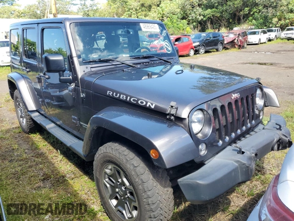 2014 Jeep Wrangler Unlimited Rubicon with VIN 1C4HJWFG7EL302897, listed as a Copart auction lot 48969425 with 57,976 mi miles and Salvage title. Bid and sale history available at DreamBid. Image 4.