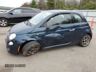 2014 FIAT 500 Sport with VIN 3C3CFFBR8ET195256, listed as a Copart auction lot 71742054 with 62,421 mi miles and Salvage Title. Bid and sale history available at carsss.com. Image 1.