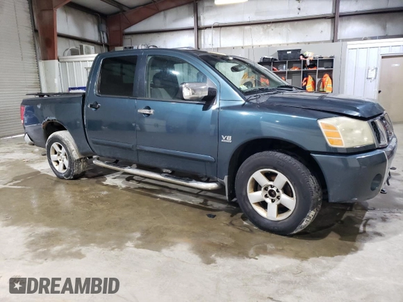 2004 Nissan Titan LE with VIN 1N6AA07B24N517623, listed as a Copart auction lot 46680665 with 217,639 mi miles and Clean Title. Bid and sale history available at carsss.com. Image 4.