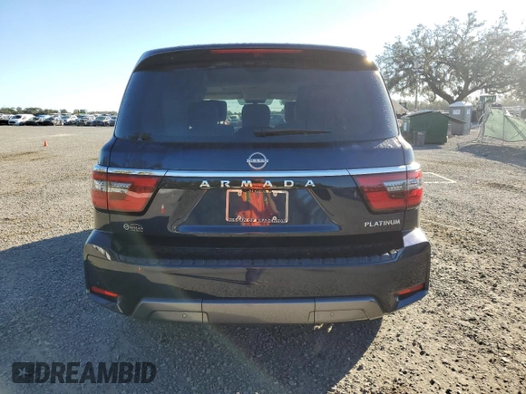 2021 Nissan Armada Platinum with VIN JN8AY2CC6M9145404, listed as a Copart auction lot 81495114 with 48,084 mi miles and Salvage Title. Bid and sale history available at carsss.com. Image 6.