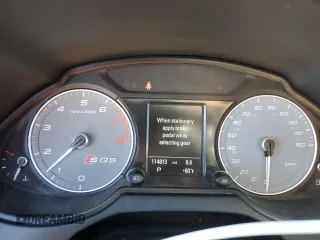 2014 Audi SQ5 with VIN WA1VGBFP4EA044659, listed as a Copart auction lot 49452835 with 114,813 mi miles and Salvage Title. Bid and sale history available at DreamBid. Image 9.