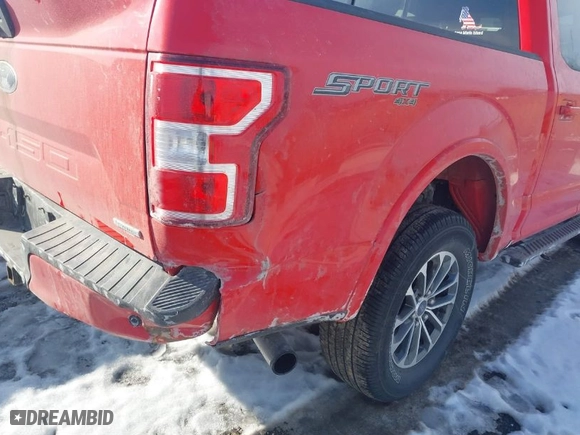 2020 Ford F-150 XL with VIN 1FTEW1EP1LFB07673, listed as a IAAI auction lot 41624163 with 57,826 mi miles. Bid and sale history available at carsss.com. Image 6.