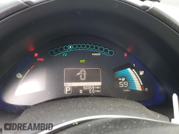 2016 Nissan LEAF S with VIN 1N4BZ0CP5GC307802, listed as a Copart auction lot 43436535 with 50,359 mi miles and Salvage Title. Bid and sale history available at DreamBid. Image 9.