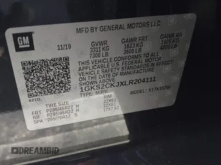 2020 GMC Yukon Denali with VIN 1GKS2CKJXLR204111, listed as a IAAI auction lot 41745764 with 76,364 mi miles. Bid and sale history available at carsss.com. Image 9.