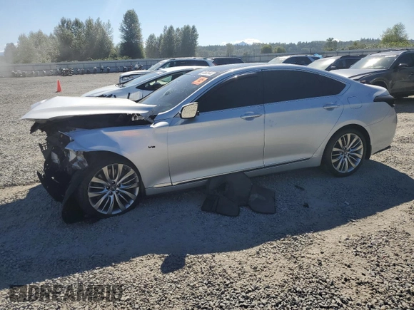 2018 Genesis G80 5.0L Ultimate with VIN KMHGN4JF4JU237199, listed as a Copart auction lot 64062644 with Not Provided miles and Salvage Title. Bid and sale history available at carsss.com. Image 1.