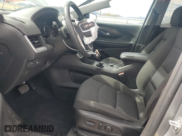 2023 GMC Terrain SLE with VIN 3GKALTEG9PL197285, listed as a Copart auction lot 50163245 with 57,627 mi miles and Salvage title. Bid and sale history available at DreamBid. Image 7.