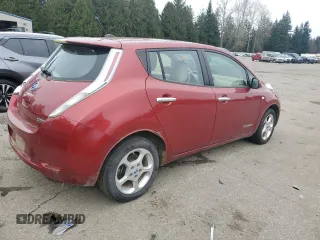 2012 Nissan LEAF SL with VIN JN1AZ0CP5CT017885, listed as a Copart auction lot 48780335 with 56,663 mi miles and Clean Title. Bid and sale history available at carsss.com. Image 3.