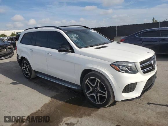 2019 Mercedes-Benz GLS 550 with VIN 4JGDF7DE6KB223645, listed as a Copart auction lot 61130865 with 105,894 mi miles and Salvage title. Bid and sale history available at DreamBid. Image 4.