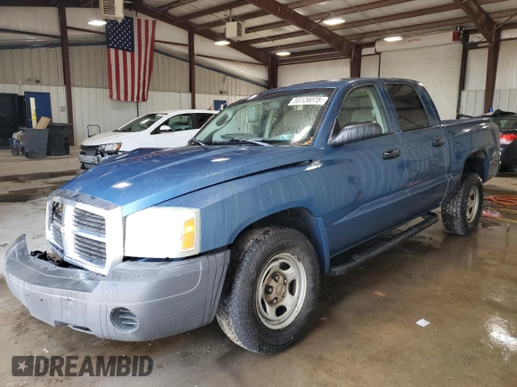 2006 Dodge Dakota ST z VIN 1D7HE28K06S598762, wystawiony jako Copart lot #55126075 z przebiegiem 175 492 mil mil oraz Szkoda całkowita • Salvage title. Historia ofert i sprzedaży dostępna na DreamBid. Obrazek 1.