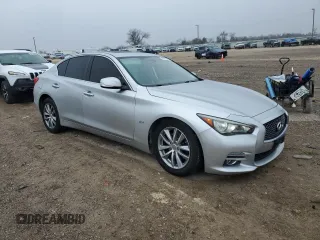 2016 Infiniti Q50 Premium with VIN JN1CV7AR8GM253769, listed as a Copart auction lot 45997325 with 57,800 mi miles and Salvage Title. Bid and sale history available at DreamBid. Image 4.