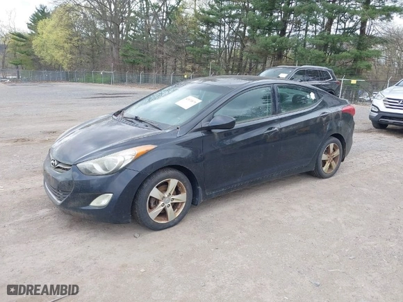 2013 Hyundai Elantra Limited PZEV with VIN 5NPDH4AE6DH280317, listed as a IAAI auction lot 42070870 with 107,063 mi miles. Bid and sale history available at carsss.com. Image 2.