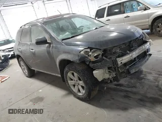 2006 Nissan Murano SL with VIN JN8AZ08W36W514065, listed as a IAAI auction lot 41335177 with 169,662 mi miles and . Bid and sale history available at DreamBid. Image 1.