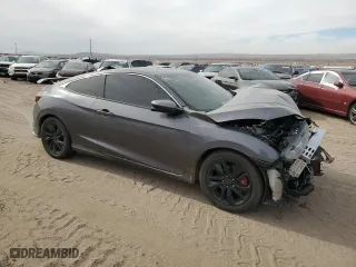 2018 Honda Civic Si Coupe with VIN 2HGFC3A50JH755239, listed as a Copart auction lot 83426554 with 76,594 mi miles and Salvage Title. Bid and sale history available at carsss.com. Image 4.