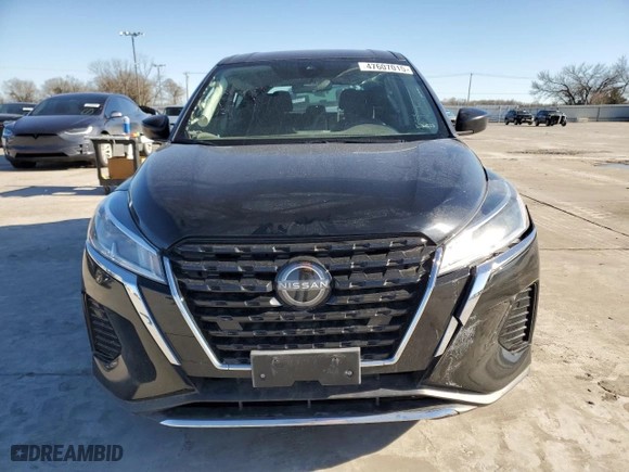 2022 Nissan Kicks S with VIN 3N1CP5BV9NL481829, listed as a Copart auction lot 47607015 with 77,329 mi miles and Salvage Title. Bid and sale history available at carsss.com. Image 5.