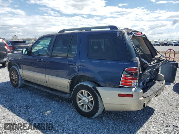 2005 Mercury Mountaineer Convenience z VIN 4M2ZU86K25UJ06950, wystawiony jako Copart lot #56839985 z przebiegiem 217 543 mil mil oraz Szkody całkowita. Historia ofert i sprzedaży dostępna na DreamBid. Obrazek 2.
