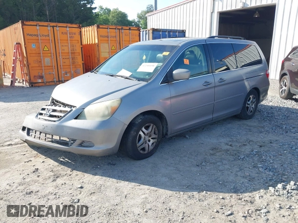 2007 Honda Odyssey EX-L z VIN 5FNRL38757B055931, wystawiony jako IAAI lot #42240198 z przebiegiem 186 954 mil mil oraz . Historia ofert i sprzedaży dostępna na DreamBid. Obrazek 2.