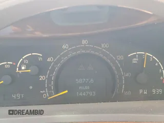 2002 Mercedes-Benz S-Class 4.3L with VIN WDBNG70JX2A233642, listed as a Copart auction lot 44129705 with 144,793 mi miles and Salvage Title. Bid and sale history available at carsss.com. Image 9.