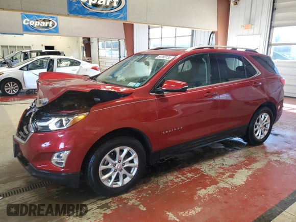 2019 Chevrolet Equinox LT z VIN 2GNAXUEV8K6135417, wystawiony jako Copart lot #54163135 z przebiegiem 60 246 mil mil oraz Szkoda całkowita • Salvage title. Historia ofert i sprzedaży dostępna na DreamBid. Obrazek 1.