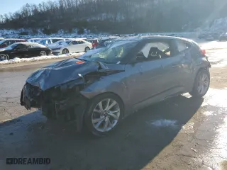 2017 Hyundai Veloster with VIN KMHTC6AD0HU309816, listed as a Copart auction lot 89200205 with 0 mi miles and Salvage Title. Bid and sale history available at carsss.com. Image 1.