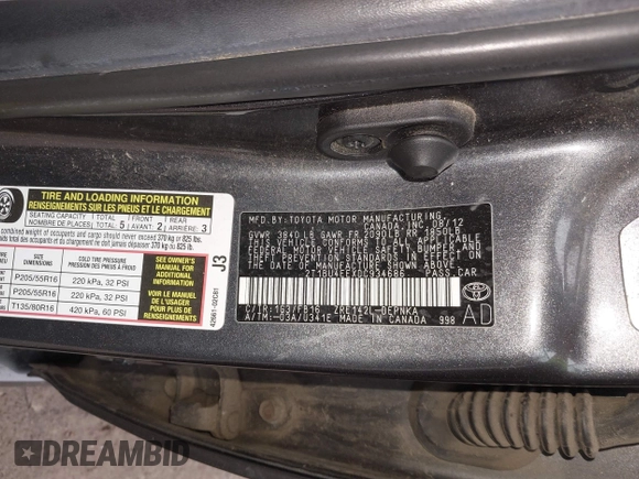 2013 Toyota Corolla L with VIN 2T1BU4EEXDC934686, listed as a IAAI auction lot 42074981 with 167,577 mi miles. Bid and sale history available at carsss.com. Image 9.