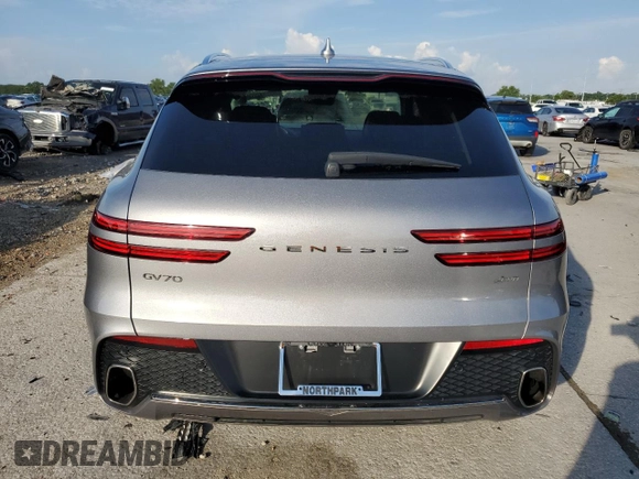 2023 Genesis GV70 2.5T with VIN KMUMADTB4PU109029, listed as a Copart auction lot 60337935 with 40,247 mi miles and Clean title. Bid and sale history available at DreamBid. Image 6.