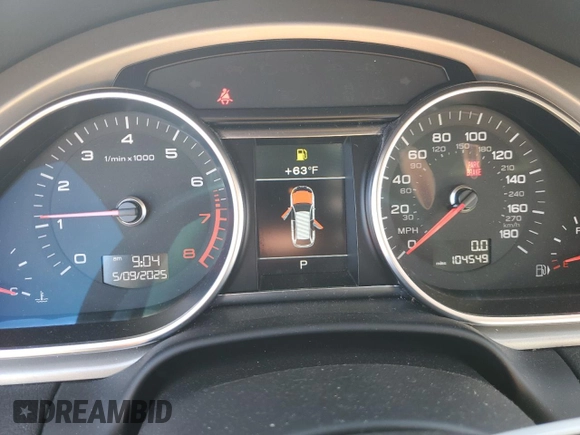 2014 Audi Q7 Premium with VIN WA1CGAFE9ED019934, listed as a Copart auction lot 56388595 with 104,549 mi miles and Salvage title. Bid and sale history available at DreamBid. Image 9.