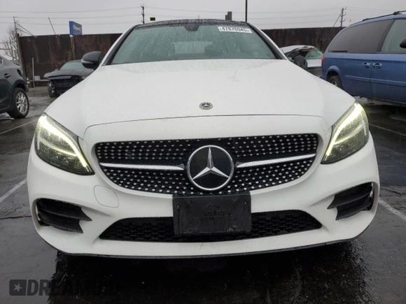 2021 Mercedes-Benz C 300 with VIN W1KWJ8DB8MG102764, listed as a Copart auction lot 47876945 with 55,479 mi miles and Salvage title. Bid and sale history available at DreamBid. Image 5.