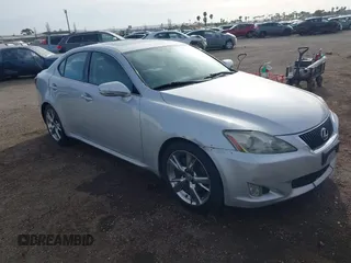 2009 Lexus IS 250 with VIN JTHBK262495105372, listed as a IAAI auction lot 41734031 with 244,111 mi miles. Bid and sale history available at carsss.com. Image 1.