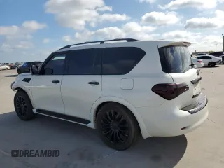 2015 Infiniti QX80 with VIN JN8AZ2NF4F9574399, listed as a Copart auction lot 59489634 with 0 mi miles and Salvage Title. Bid and sale history available at carsss.com. Image 2.