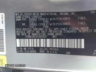 2015 Toyota Sienna LE AAS z VIN 5TDKK3DCXFS653627, wystawiony jako IAAI lot #41477920 z przebiegiem Nie podano mil oraz . Historia ofert i sprzedaży dostępna na DreamBid. Obrazek 9.