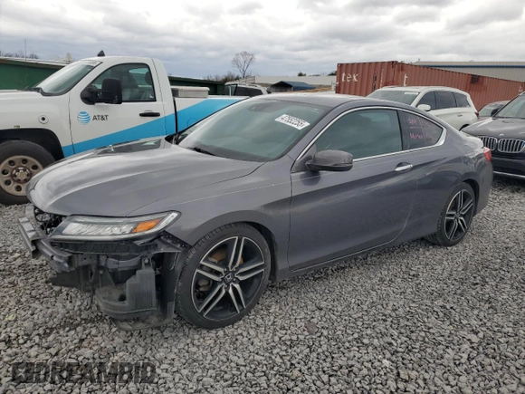 2016 Honda Accord Touring with VIN 1HGCT2B02GA000875, listed as a Copart auction lot 47552255 with 104,875 mi miles and Salvage Title. Bid and sale history available at DreamBid. Image 1.