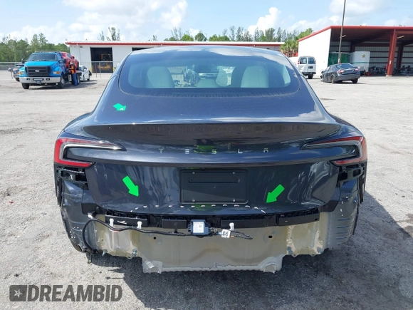 2025 Tesla Model 3 Long Range with VIN 5YJ3E1EA7SF940208, listed as a IAAI auction lot 42433793 with 1,983 mi miles and . Bid and sale history available at DreamBid. Image 17.