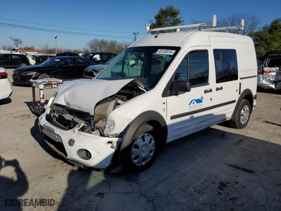 2010 Ford Transit Connect Wagon XLT with VIN NM0KS9BN1AT029858, listed as a Copart auction lot 82120414 with 0 mi miles and Salvage Title. Bid and sale history available at carsss.com. Image 1.