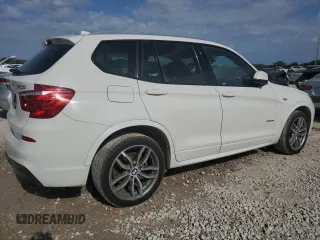 2015 BMW X3 xDrive28i with VIN 5UXWX9C5XF0D60503, listed as a Copart auction lot 52696895 with 187,046 mi miles and Clean Title. Bid and sale history available at carsss.com. Image 3.
