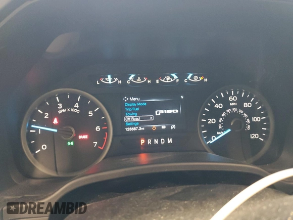 2019 Ford F-150 XL with VIN 1FTFW1E4XKFA16846, listed as a Copart auction lot 61345795 with 128,587 mi miles and Salvage title. Bid and sale history available at DreamBid. Image 9.