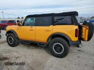 2021 Ford Bronco с VIN 1FMEE5DP6MLA88337, выставлен на аукционе Copart как лот 76057734 с пробегом 31 846 миль миль и Списание • Salvage title. История ставок и продаж доступна на DreamBid. Изображение 2.