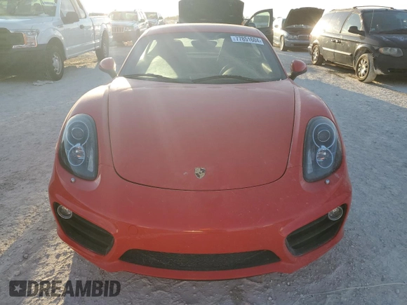 2015 Porsche Cayman S with VIN WP0AB2A80FK184769, listed as a Copart auction lot 77851604 with Not Provided miles and Salvage Title. Bid and sale history available at DreamBid. Image 5.
