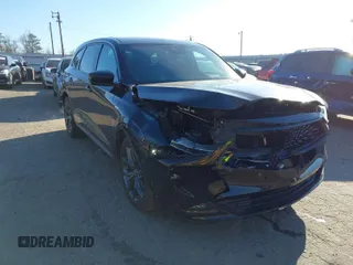 2022 Acura MDX w/A-Spec Package with VIN 5J8YE1H02NL002158, listed as a IAAI auction lot 41633998 with 105,000 mi miles. Bid and sale history available at carsss.com. Image 1.